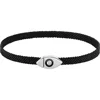 Karma And Luck Evil Eye Black String Bracelet In Black