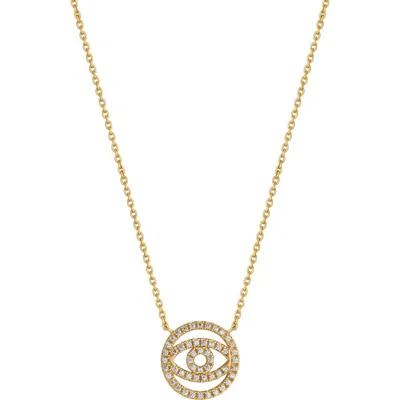 Karma And Luck Evil Eye Gold Plated Pendant Necklace Silent Glow