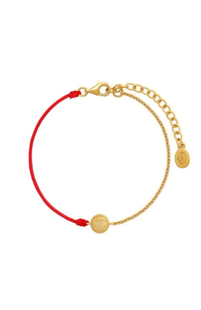 Karma And Luck Evil Eye Red String Gold Plated Chain Bracelet Radiant Safeguard