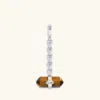 Karma And Luck Fearless Intuition - Tiger's Eye Double Pointer Charm In Silver