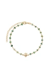 Karma And Luck Focused Serenity In Green/gold