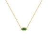 Karma And Luck Future Visions Evil Eye Malachite Gold Necklace In Gold/green