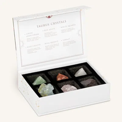 Karma And Luck Grounded In Serenity Taurus Zodiac Crystal Box In White