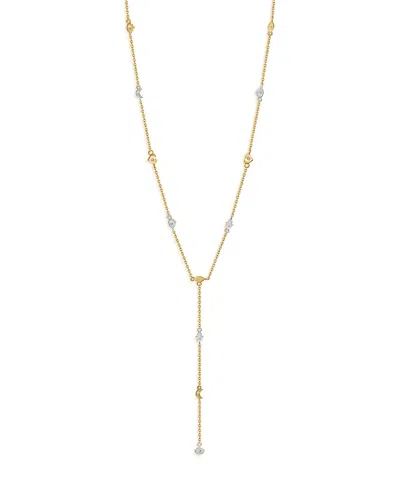 Karma And Luck Guided Path Multi-charm Lariat Necklace In Gold
