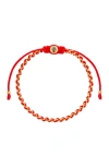 Karma And Luck Harmony Bound Red String Bracelet In Red