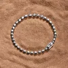 Karma And Luck Compassionate Warrior Sterling Silver Cancer Bracelet In Metallic