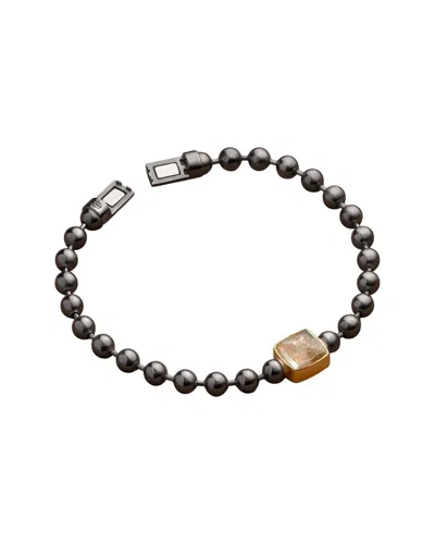 Karma And Luck Labradorite Magnetic Bracelet In Metallic