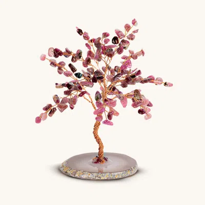 Karma And Luck Lavish Blessings - Tourmaline Feng Shui Tree In Pink