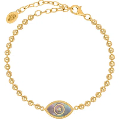 Karma And Luck Lucky Charisma Evil Eye Mother Of Pearl Bracelet