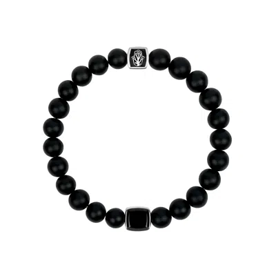 Karma And Luck Men's Black Powerful Vibrations - Matte Onyx Bracelet