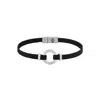 Karma And Luck Men's Black / Silver Sacred Abundance Men's Black String Bracelet