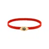 Karma And Luck Men's Gold / Black / Red Grounded Protection - Evil Eye Red String Bracelet
