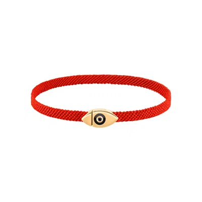 Karma And Luck Men's Gold / Black / Red Grounded Protection - Evil Eye Red String Bracelet