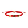 Karma And Luck Men's Gold / Black / Red Spiritual Bliss - Triple Protection Bracelet