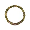Karma And Luck Men's Green Exceptional Luck - Four Suits Jade Vegas Bracelet