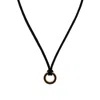 Karma And Luck Men's Soulful Exploration Onyx Karma Circle Black String Necklace
