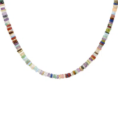 Karma And Luck Men's Strong & Bold - Multi Stone Mix Heishi Necklace