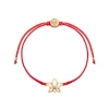 Karma And Luck Obstacle Crusher Red String Lotus Charm Bracelet