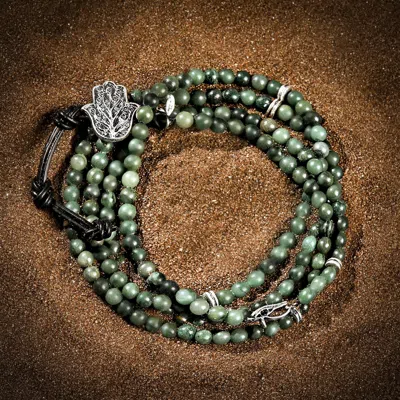 Karma And Luck Path To Healing - Jade Wrap Bracelet