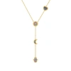Karma And Luck Patient Mind Multi-symbol Mother Of Pearl Necklace In Gold