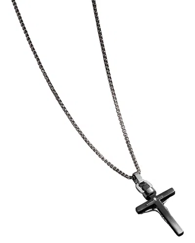 Karma And Luck Pendant Necklace In Black