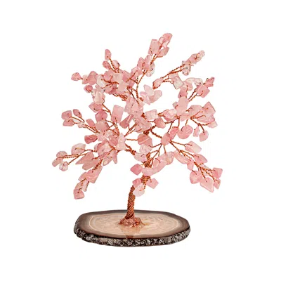 Karma And Luck Pink / Purple Love & Harmony - Rose Quartz Feng Shui Tree In Multi