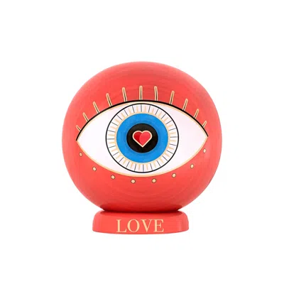 Karma And Luck Pink / Purple / Red Power Of Love - Evil Eye Heart Statue