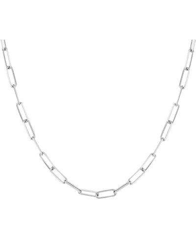 Karma And Luck Plated Chain Necklace In Silver