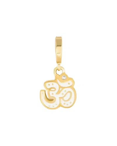 Karma And Luck Plated Cz Pendant Charm In Gold