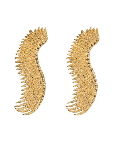 Karma And Luck Plated Drop Earrings In Gold