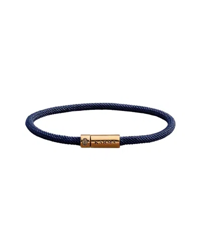 Karma And Luck Plated Magnetic Bracelet In Blue