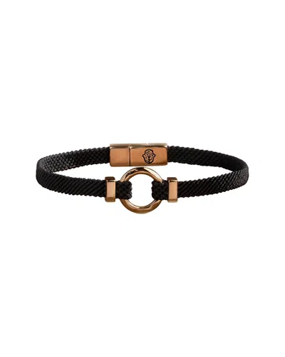 Karma And Luck Plated Magnetic Bracelet In Black