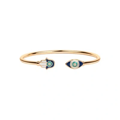 Karma And Luck Positive Light In Gold/navy/white