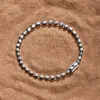 Karma And Luck Compassionate Warrior Sterling Silver Cancer Bracelet In Metallic