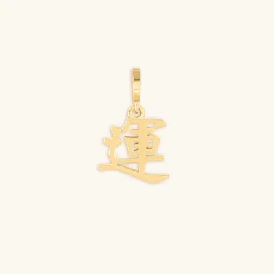 Karma And Luck Prosperity & Abundance Kanji "lucky" Gold Charm