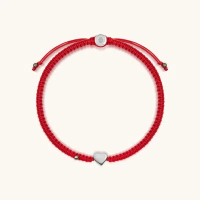 KARMA AND LUCK PROTECTED BY LOVE - RED STRING HEART CHARM BRACELET