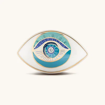 Karma And Luck Protected With Positivity - Evil Eye Ceramic Wall Blessing