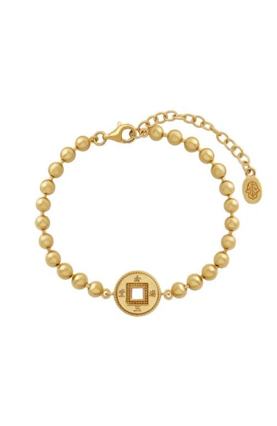 Karma And Luck Radiant Fortune Gold Lucky Coin Bracelet
