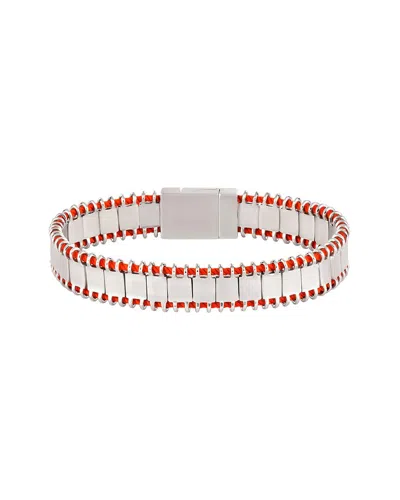 Karma And Luck Red Plated Magnetic Bracelet In Metallic