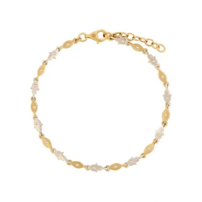Karma And Luck Sacred Awakening Evil Eye & Hamsa Gold And Silver Bracelet