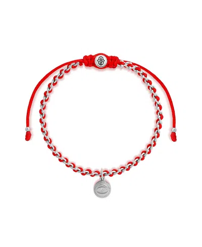 Karma And Luck Sacred Vision Drawstring Evil Eye Bracelet In Red
