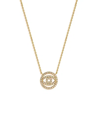 Karma And Luck Silent Glow Evil Eye Protection Necklace In Gold