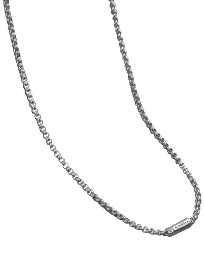 Karma And Luck Silver Chain Necklace In Animal Print