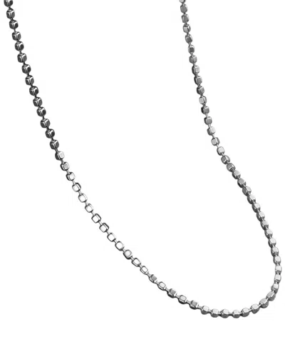Karma And Luck Silver Chain Necklace In Metallic