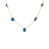 Karma And Luck Soothing Aura Blue Opal Multi-symbol Necklace In Gold/blue