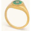 Karma And Luck Soul's Transformation Evil Eye Malachite Ring