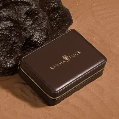 Karma And Luck Spiritual Existence - Leather Travel Case