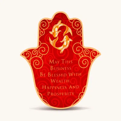 Karma And Luck Successful Endeavors Ceramic Large Hamsa Wall Blessing