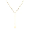 Karma And Luck Timeless Love Heart Pearl Lariat Necklace