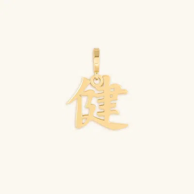Karma And Luck Vigor & Vibrancy Kanji "health" Gold Charm